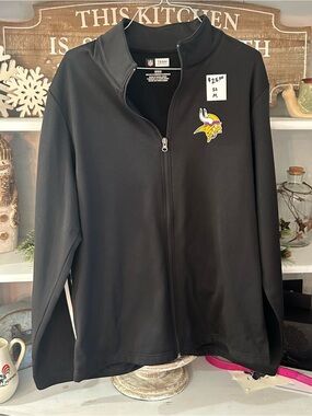 NFL Black Full-Zip Jacket with Vikings Logo